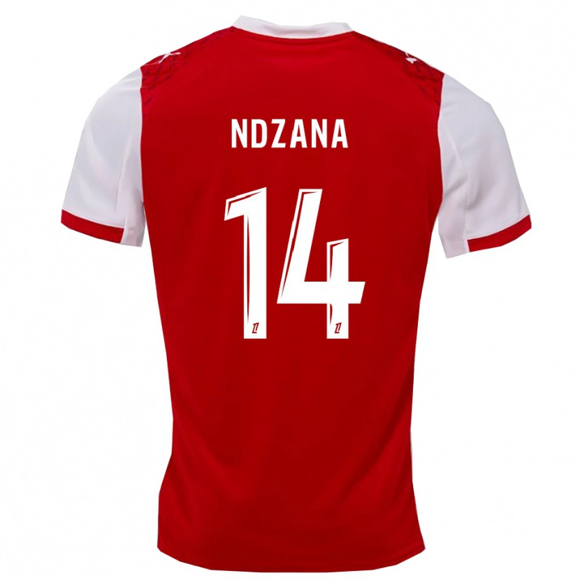 Danxen Dětské Parfait-Anthony Ndzana #14 Červená Bílá Domů Hráčské Dresy 2025/26 Dres