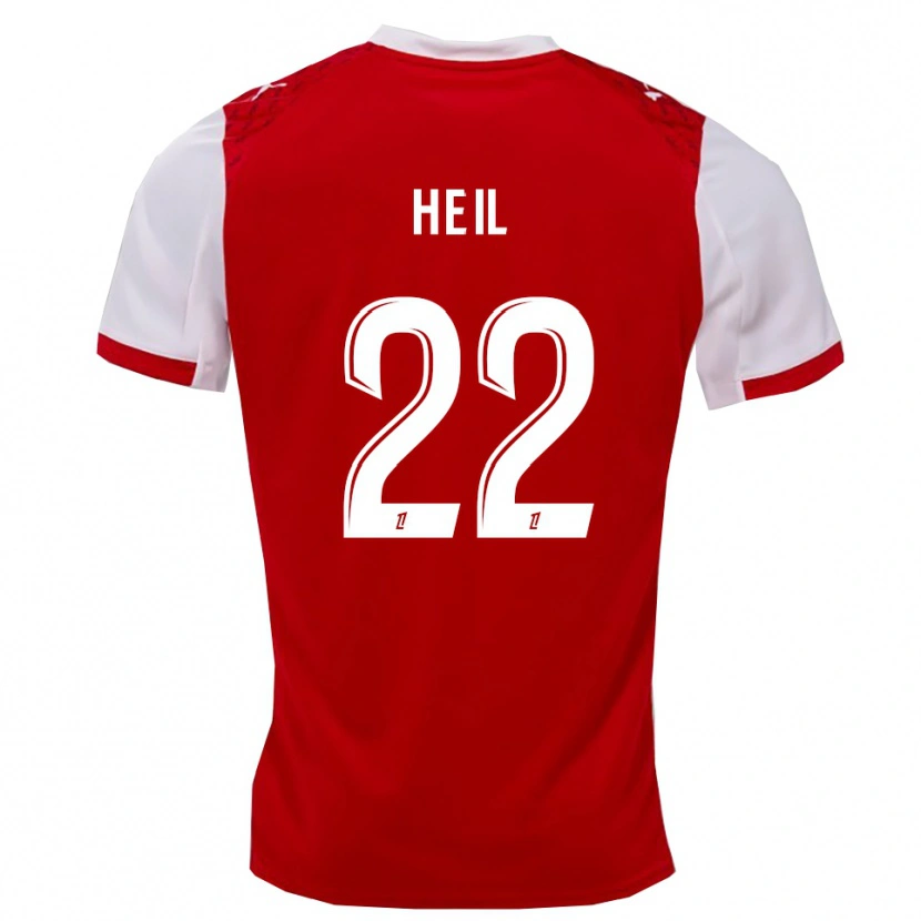 Danxen Dětské Manon Heil #22 Červená Bílá Domů Hráčské Dresy 2025/26 Dres
