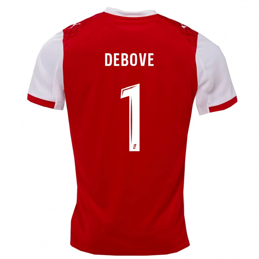Danxen Dětské Maxime Debove #1 Červená Bílá Domů Hráčské Dresy 2025/26 Dres