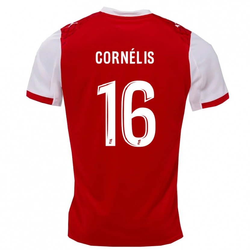 Danxen Dětské Aristide Cornélis #16 Červená Bílá Domů Hráčské Dresy 2025/26 Dres