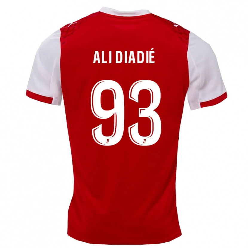 Danxen Dětské Mohamed Ali Diadié #93 Červená Bílá Domů Hráčské Dresy 2025/26 Dres