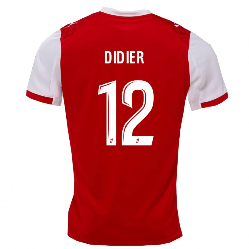 Danxen Dětské Haïlé Didier #12 Červená Bílá Domů Hráčské Dresy 2025/26 Dres