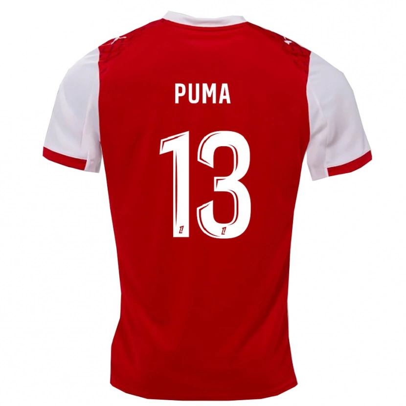 Danxen Dětské Isaac Puma #13 Červená Bílá Domů Hráčské Dresy 2025/26 Dres
