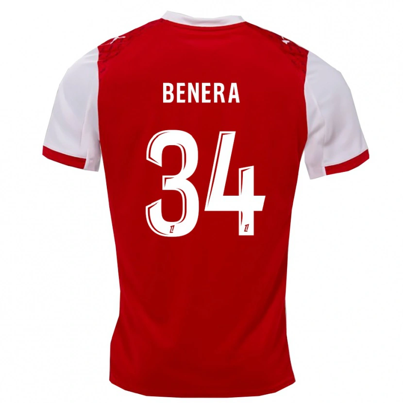 Danxen Dětské Ummene Benera #34 Červená Bílá Domů Hráčské Dresy 2025/26 Dres