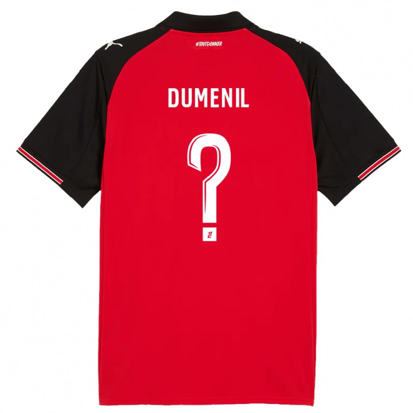 Danxen Dětské Kylian Dumenil #0 Červená Černá Domů Hráčské Dresy 2025/26 Dres