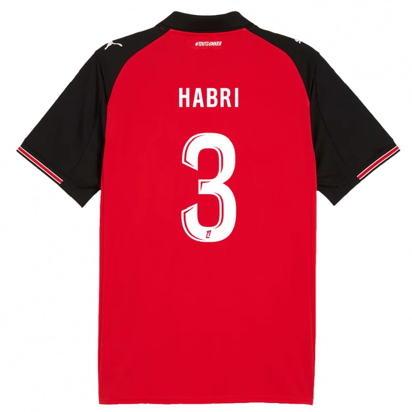Danxen Dětské Issa Habri #3 Červená Černá Domů Hráčské Dresy 2025/26 Dres