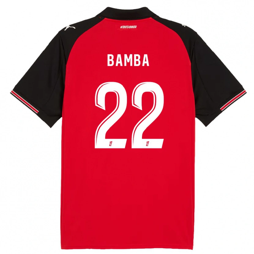 Danxen Dětské Rayan Bamba #22 Červená Černá Domů Hráčské Dresy 2025/26 Dres