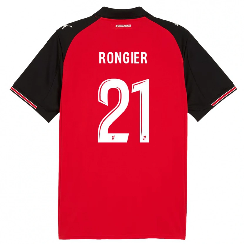 Danxen Dětské Valentin Rongier #21 Červená Černá Domů Hráčské Dresy 2025/26 Dres