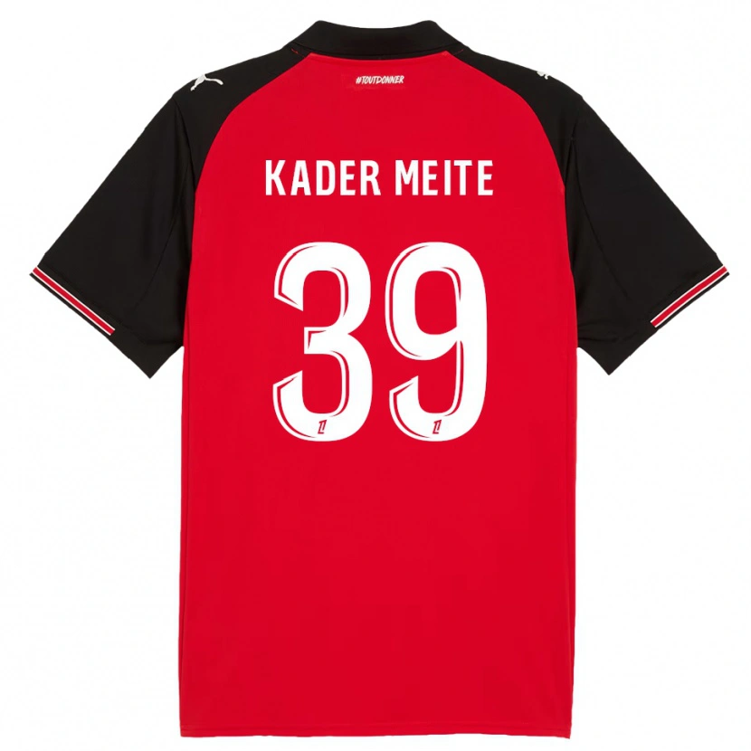 Danxen Dětské Mohamed Kader Meïté #39 Červená Černá Domů Hráčské Dresy 2025/26 Dres
