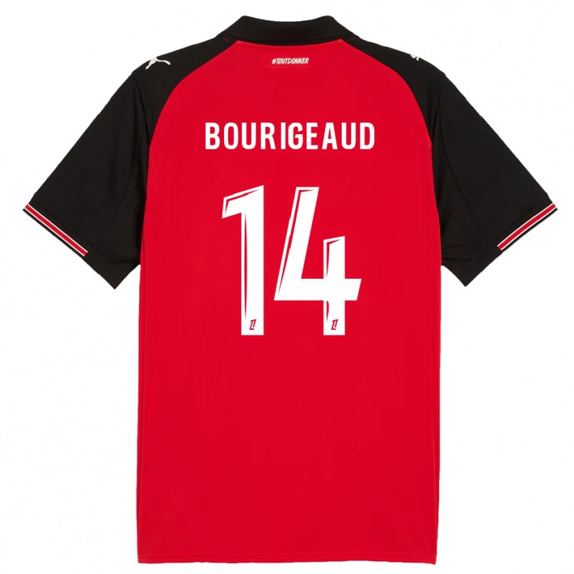 Danxen Dětské Benjamin Bourigeaud #14 Červená Černá Domů Hráčské Dresy 2025/26 Dres
