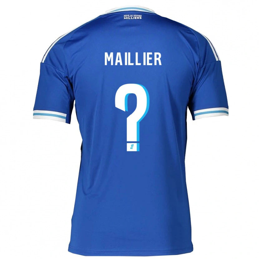 Danxen Dětské Pauline Maillier #0 Modrá Bílá Domů Hráčské Dresy 2025/26 Dres