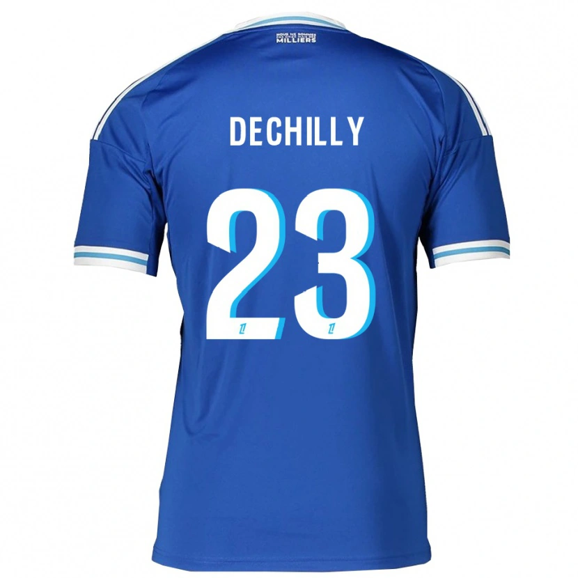 Danxen Dětské Pauline Dechilly #23 Modrá Bílá Domů Hráčské Dresy 2025/26 Dres