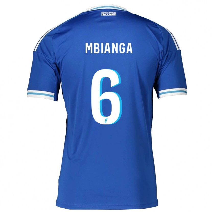 Danxen Dětské Yvan Mbianga #6 Modrá Bílá Domů Hráčské Dresy 2025/26 Dres