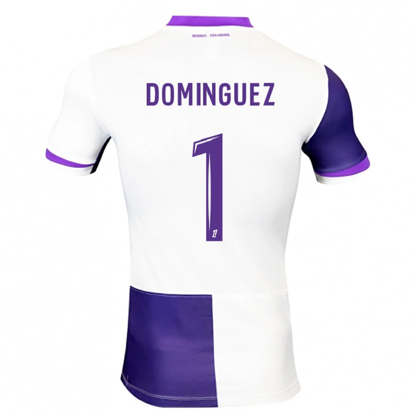 Danxen Dětské Álex Domínguez #1 Fialová Bílá Domů Hráčské Dresy 2025/26 Dres