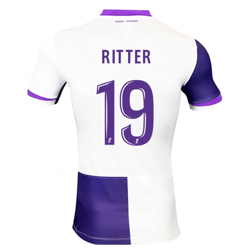 Danxen Dětské Morgane Ritter #19 Fialová Bílá Domů Hráčské Dresy 2025/26 Dres