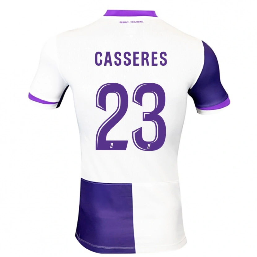 Danxen Dětské Cristian Cásseres Jr. #23 Fialová Bílá Domů Hráčské Dresy 2025/26 Dres