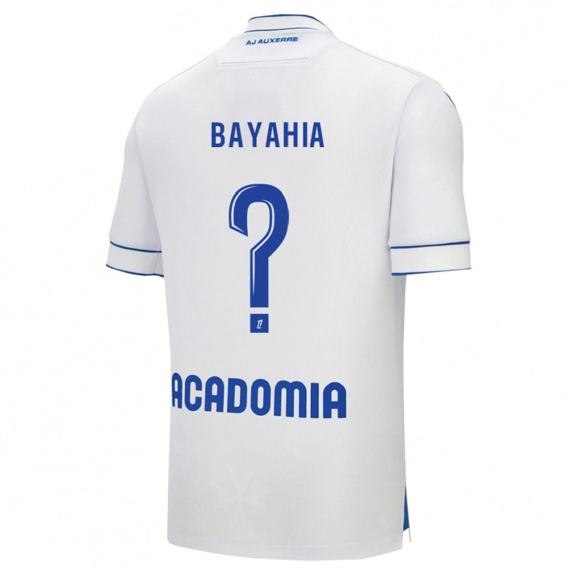 Danxen Dětské Myriam Bayahia #0 Bílá Modrá Domů Hráčské Dresy 2025/26 Dres