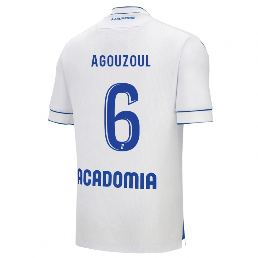 Danxen Dětské Saad Agouzoul #6 Bílá Modrá Domů Hráčské Dresy 2025/26 Dres