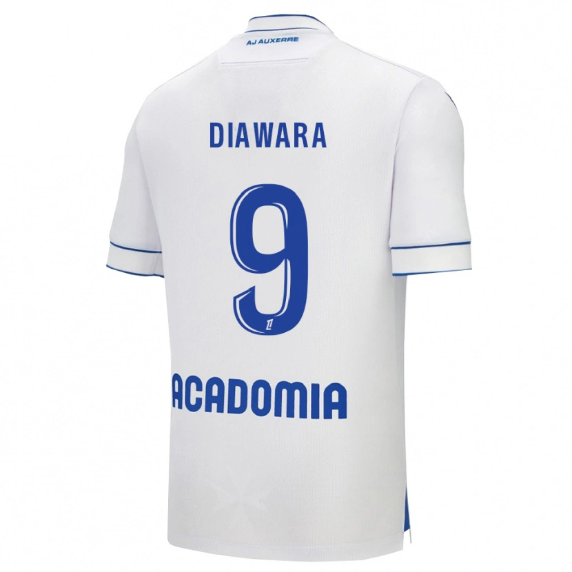 Danxen Dětské Tidiane Diawara #9 Bílá Modrá Domů Hráčské Dresy 2025/26 Dres
