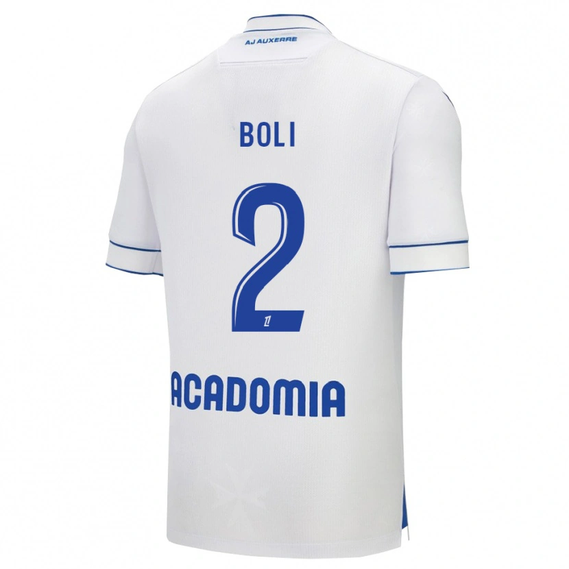 Danxen Dětské Franck Boli #2 Bílá Modrá Domů Hráčské Dresy 2025/26 Dres