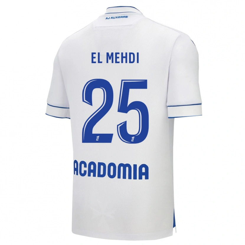 Danxen Dětské Chihab El Mehdi #25 Bílá Modrá Domů Hráčské Dresy 2025/26 Dres
