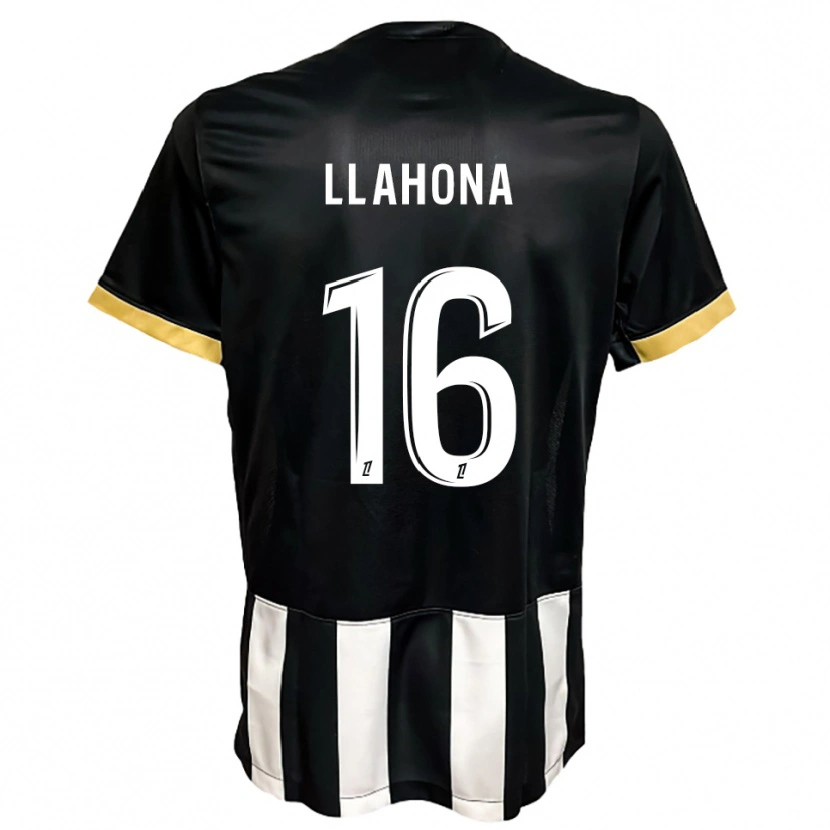Danxen Dětské Yann Llahona #16 Černá Bílá Domů Hráčské Dresy 2025/26 Dres