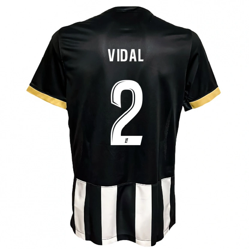 Danxen Dětské Abdaiyaan Vidal #2 Černá Bílá Domů Hráčské Dresy 2025/26 Dres
