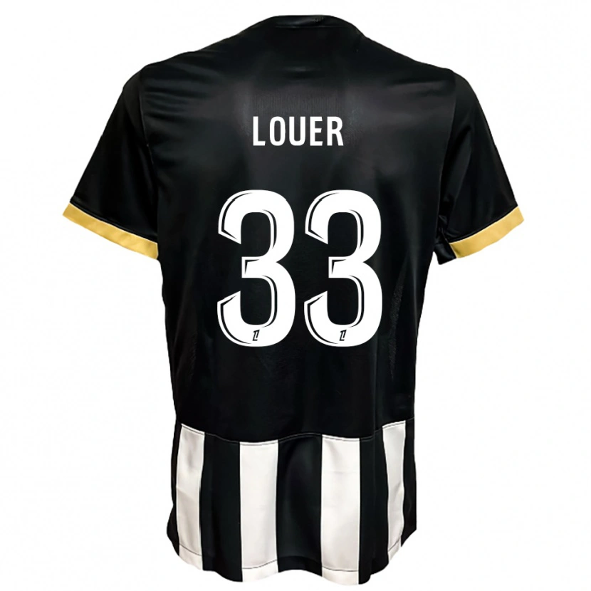 Danxen Dětské Marius Louër #33 Černá Bílá Domů Hráčské Dresy 2025/26 Dres