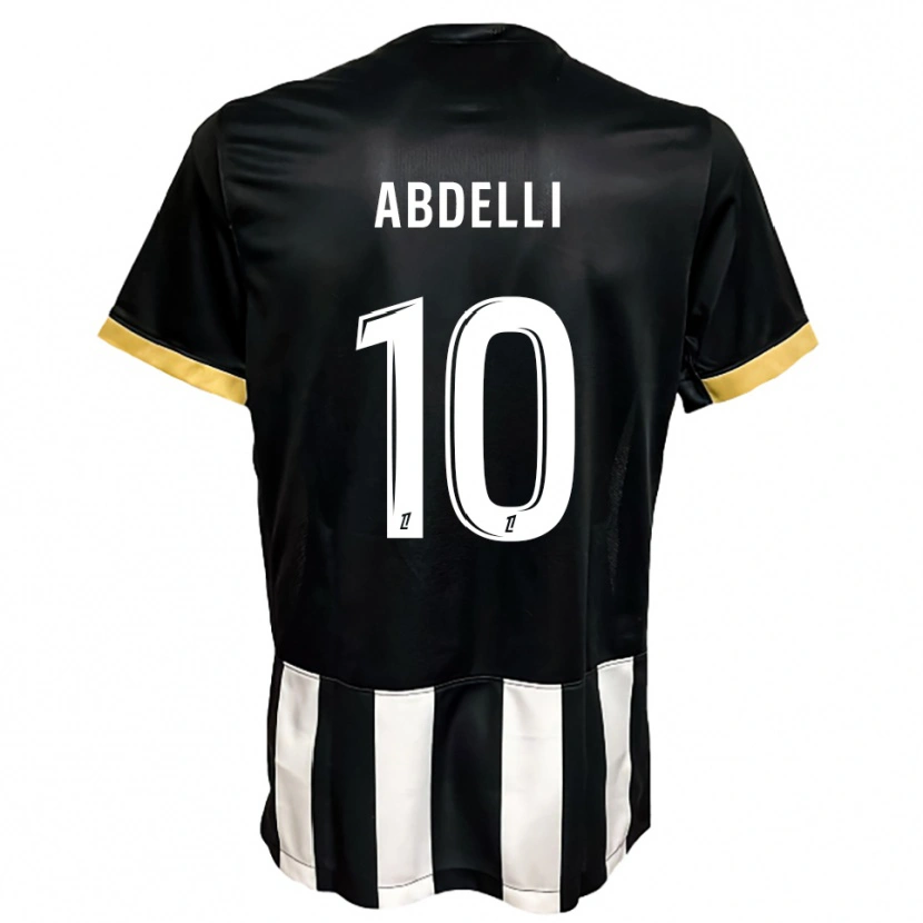 Danxen Dětské Himad Abdelli #10 Černá Bílá Domů Hráčské Dresy 2025/26 Dres