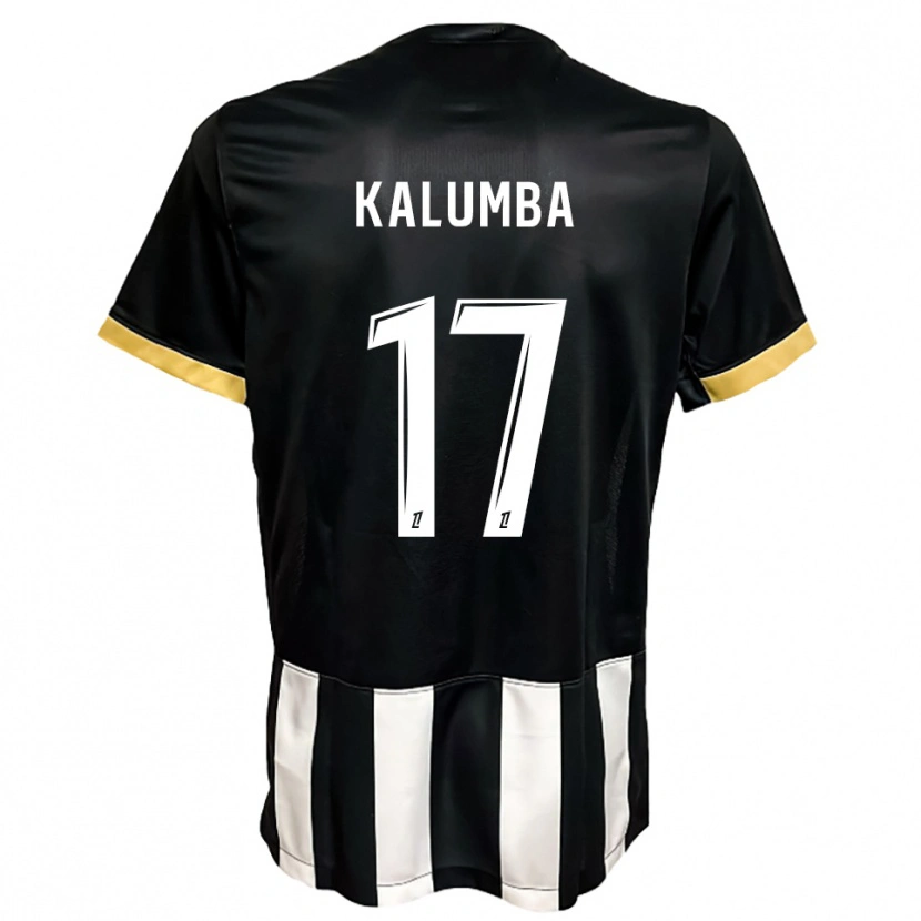 Danxen Dětské Justin Kalumba #17 Černá Bílá Domů Hráčské Dresy 2025/26 Dres