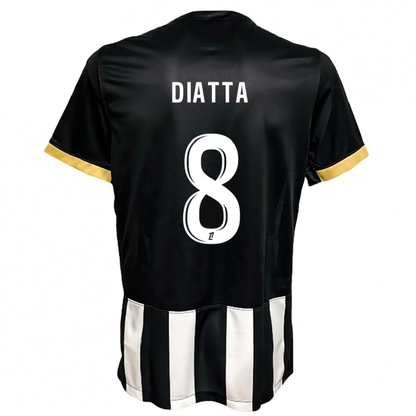 Danxen Dětské Bané Diatta #8 Černá Bílá Domů Hráčské Dresy 2025/26 Dres