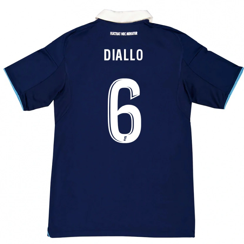 Danxen Dětské Ibrahim Diallo #6 Tmavě Modrá Bílá Domů Hráčské Dresy 2025/26 Dres