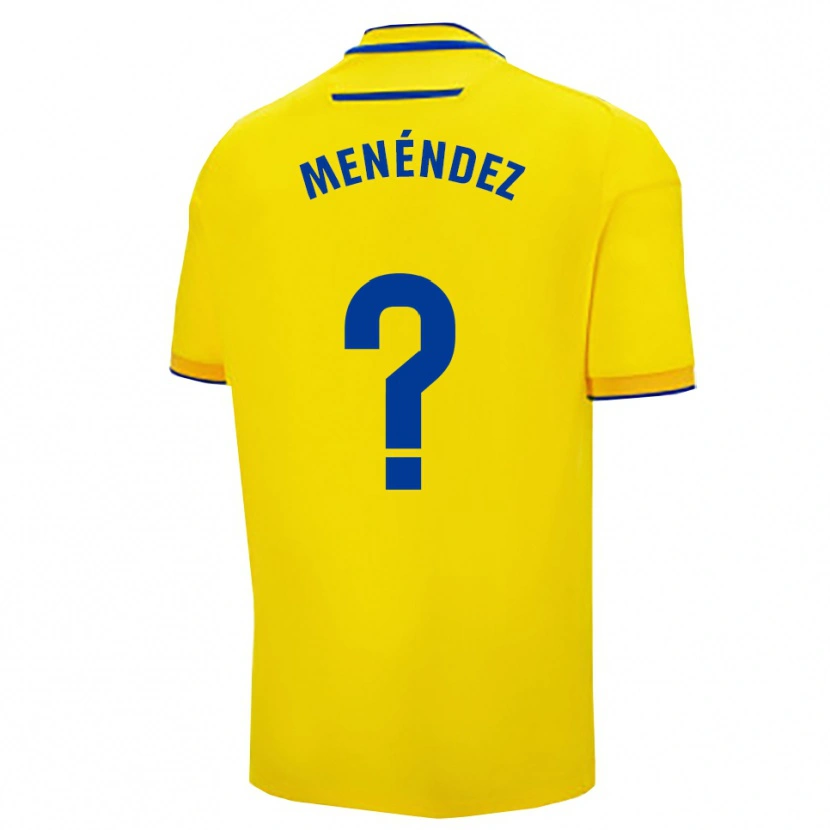 Danxen Dětské Jaime Menéndez #0 Žlutá Tmavě Modrá Domů Hráčské Dresy 2025/26 Dres
