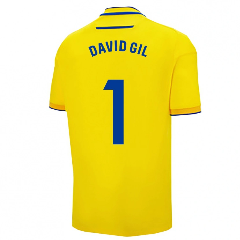 Danxen Dětské David Gil #1 Žlutá Tmavě Modrá Domů Hráčské Dresy 2025/26 Dres