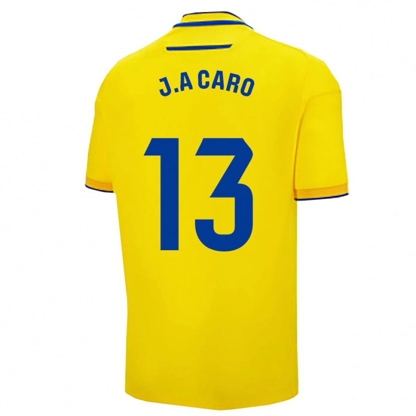 Danxen Dětské José Antonio Caro #13 Žlutá Tmavě Modrá Domů Hráčské Dresy 2025/26 Dres