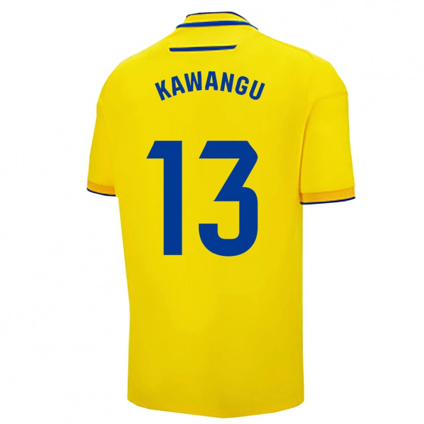 Danxen Dětské Mbemba Kawangu #13 Žlutá Tmavě Modrá Domů Hráčské Dresy 2025/26 Dres