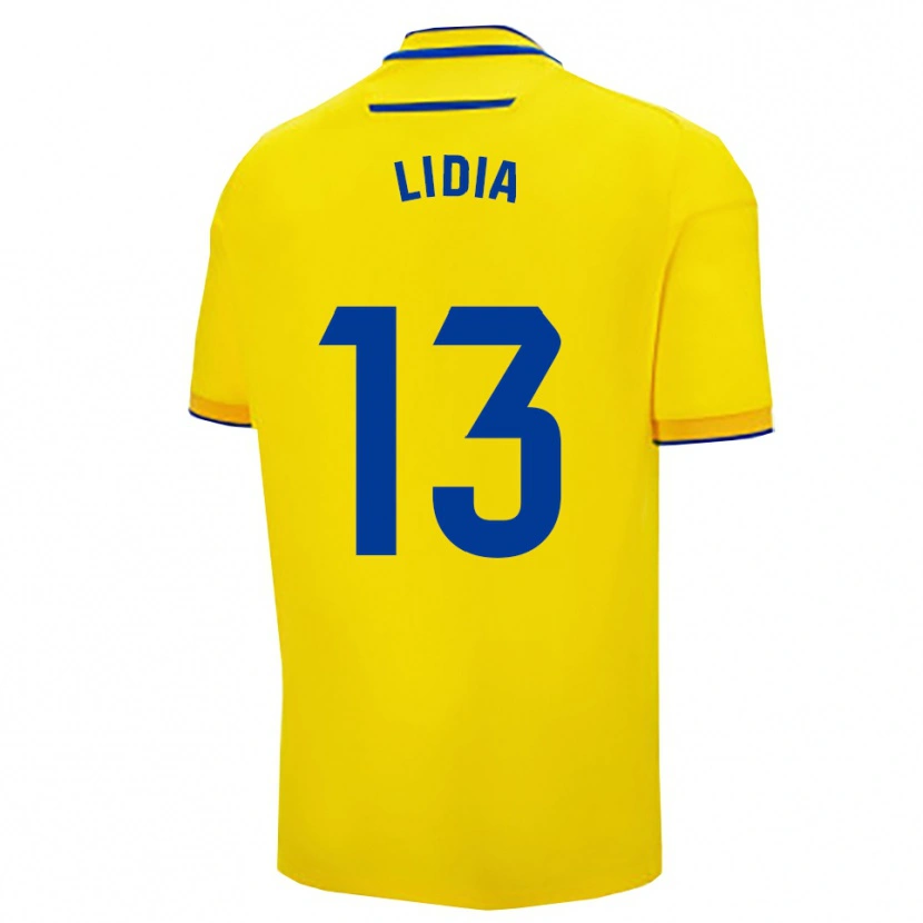 Danxen Dětské Lidia Rincón García #13 Žlutá Tmavě Modrá Domů Hráčské Dresy 2025/26 Dres
