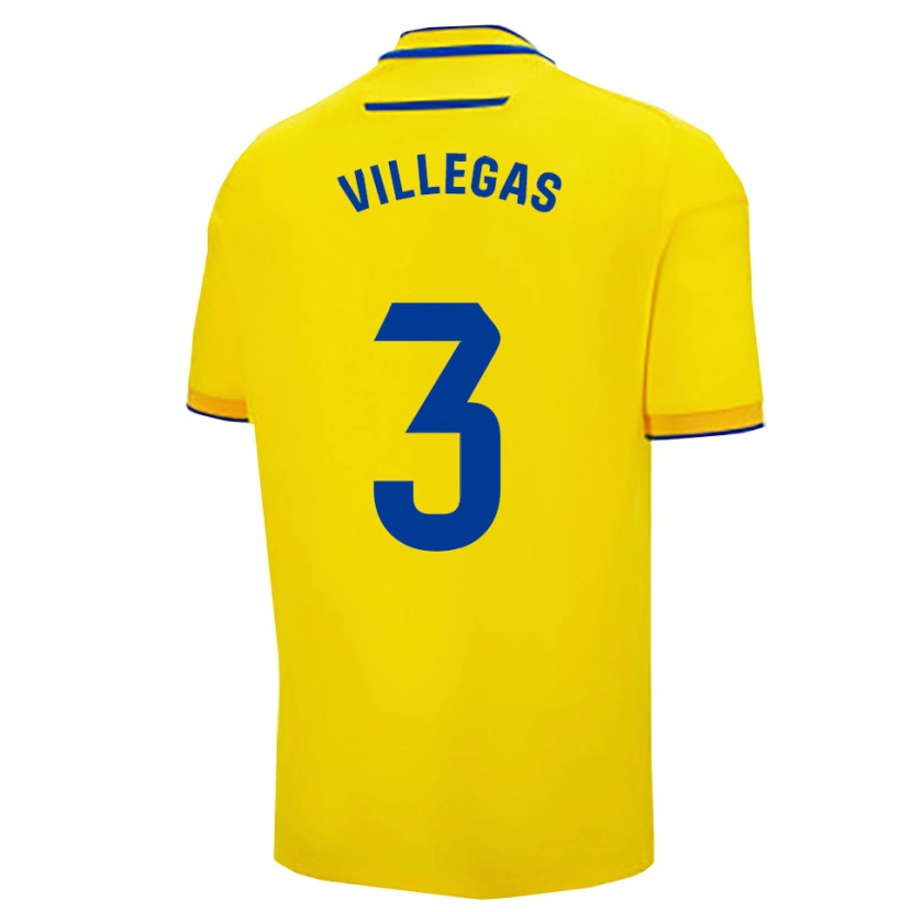 Danxen Dětské Virginia Villegas Rico #3 Žlutá Tmavě Modrá Domů Hráčské Dresy 2025/26 Dres