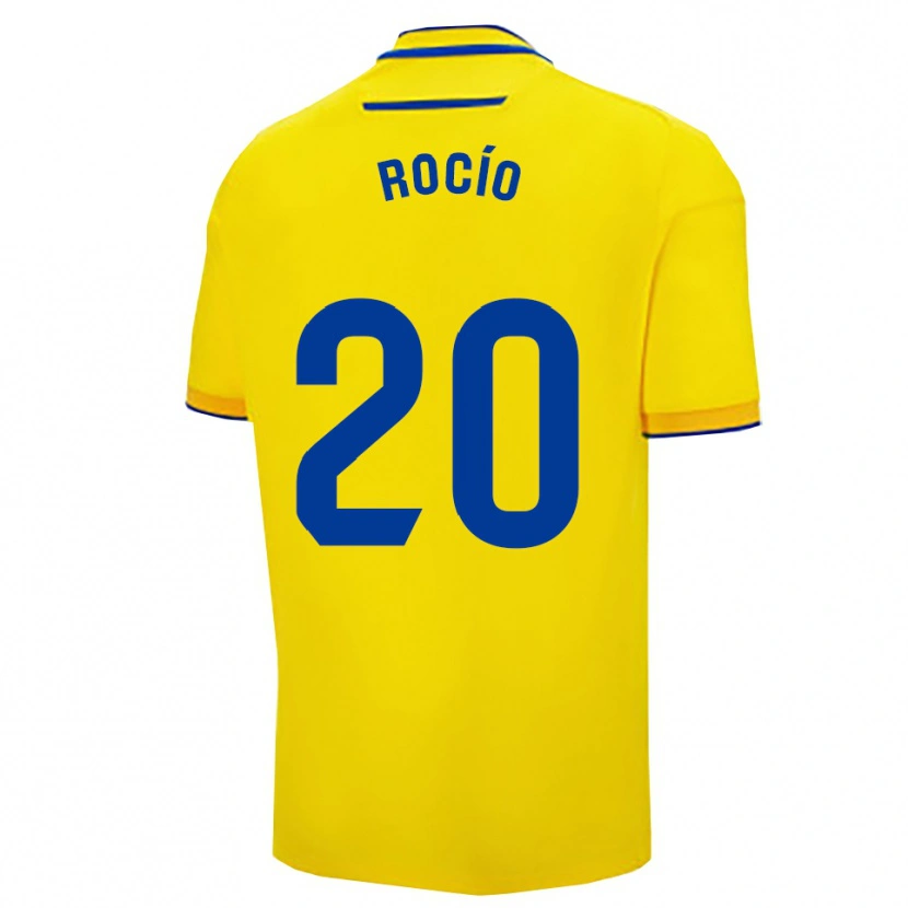 Danxen Dětské Rocío Guerrero Macías #20 Žlutá Tmavě Modrá Domů Hráčské Dresy 2025/26 Dres