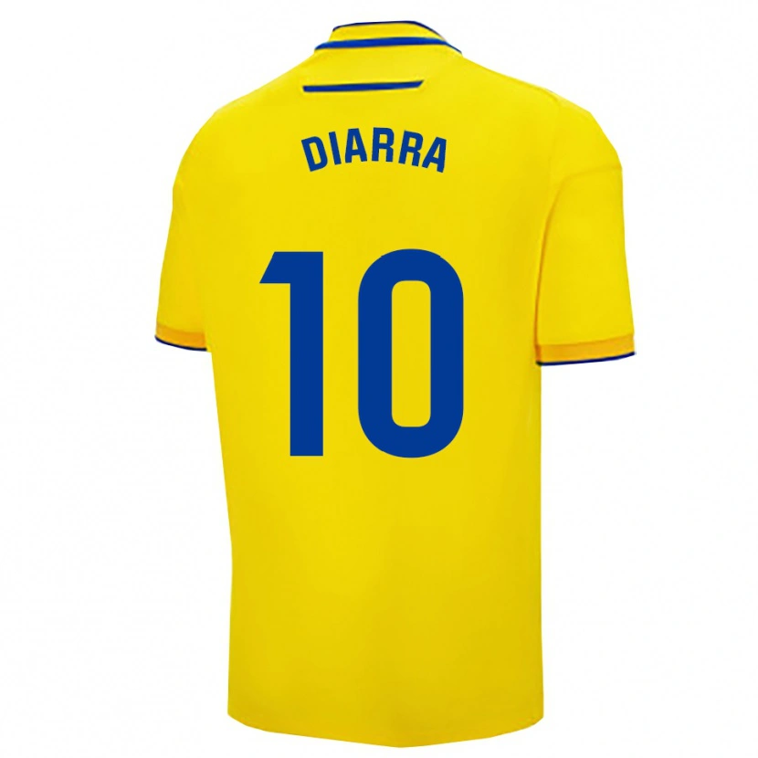 Danxen Dětské Yussi Diarra #10 Žlutá Tmavě Modrá Domů Hráčské Dresy 2025/26 Dres
