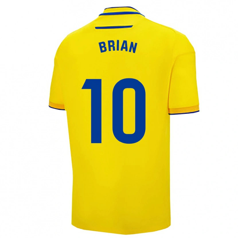 Danxen Dětské Brian Ocampo #10 Žlutá Tmavě Modrá Domů Hráčské Dresy 2025/26 Dres