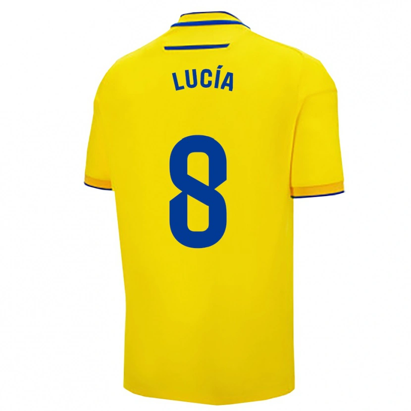 Danxen Dětské Lucía Del Castillo Barba #8 Žlutá Tmavě Modrá Domů Hráčské Dresy 2025/26 Dres