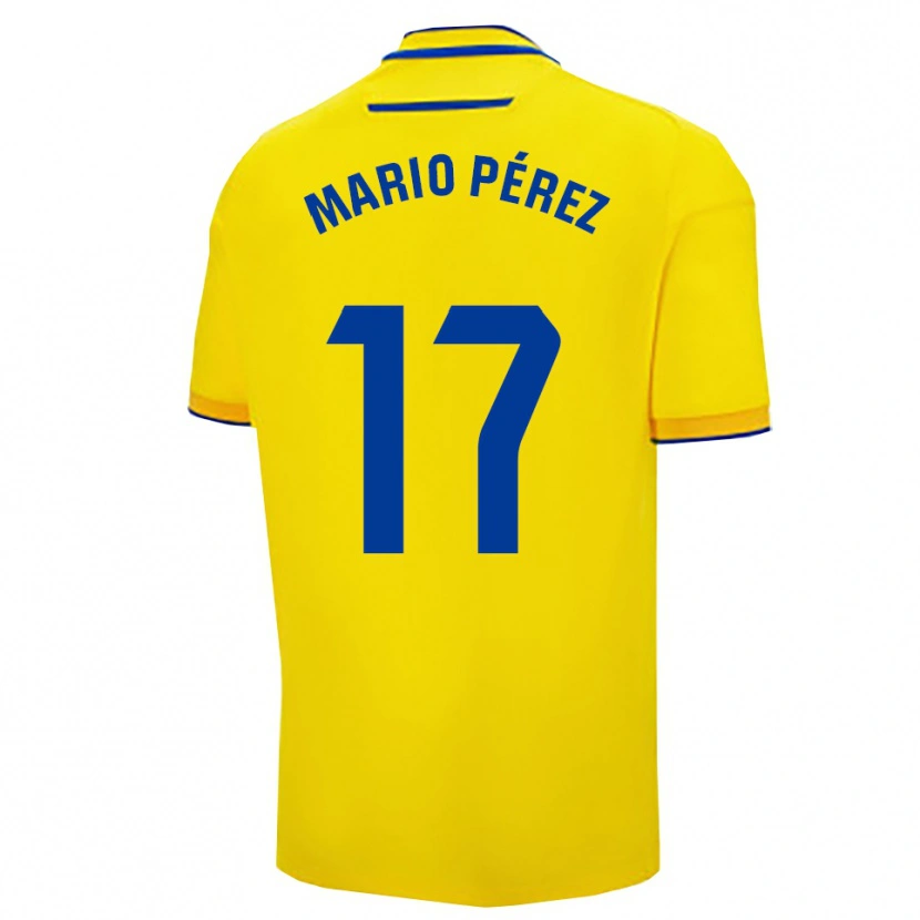 Danxen Dětské Mario Pérez #17 Žlutá Tmavě Modrá Domů Hráčské Dresy 2025/26 Dres
