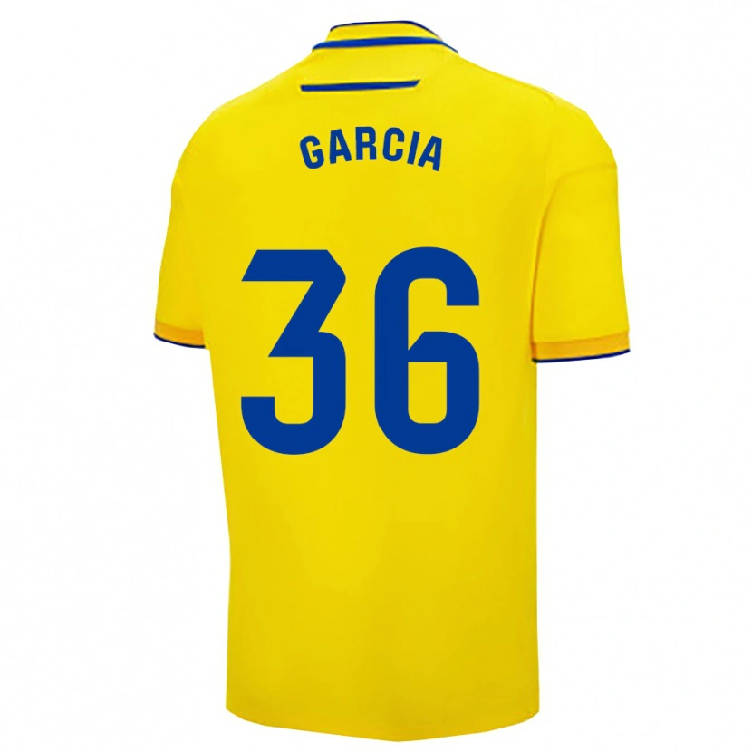 Danxen Dětské David García #36 Žlutá Tmavě Modrá Domů Hráčské Dresy 2025/26 Dres