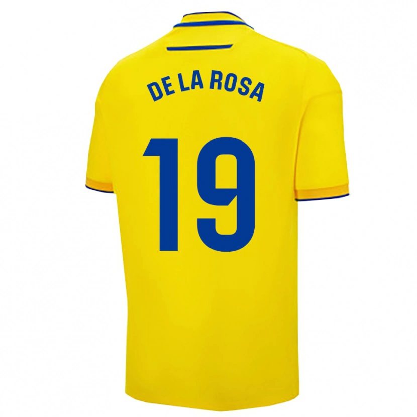 Danxen Dětské José Antonio De La Rosa #19 Žlutá Tmavě Modrá Domů Hráčské Dresy 2025/26 Dres