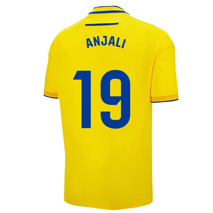 Danxen Dětské Anjali Jane Kaur Singh #19 Žlutá Tmavě Modrá Domů Hráčské Dresy 2025/26 Dres