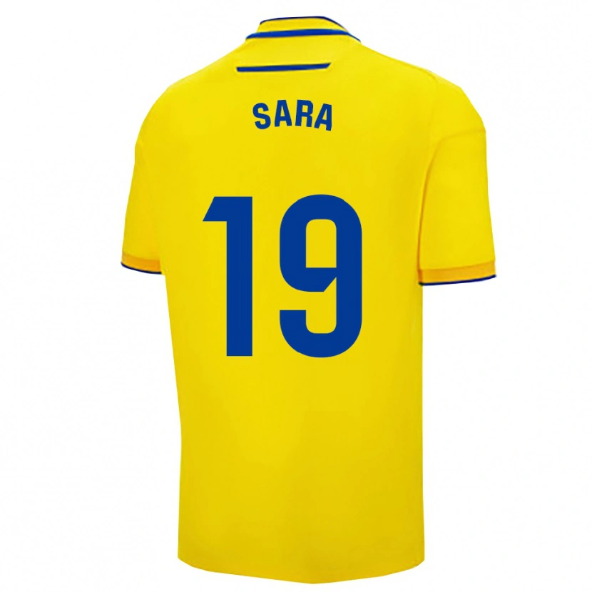 Danxen Dětské Sara Sánchez García #19 Žlutá Tmavě Modrá Domů Hráčské Dresy 2025/26 Dres