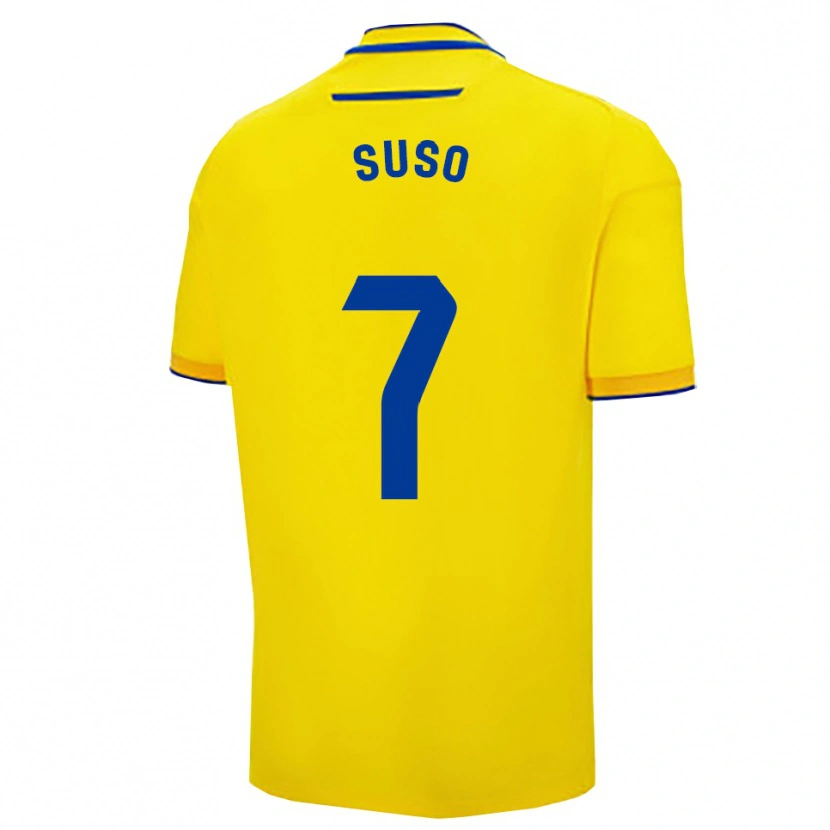 Danxen Dětské Suso #7 Žlutá Tmavě Modrá Domů Hráčské Dresy 2025/26 Dres