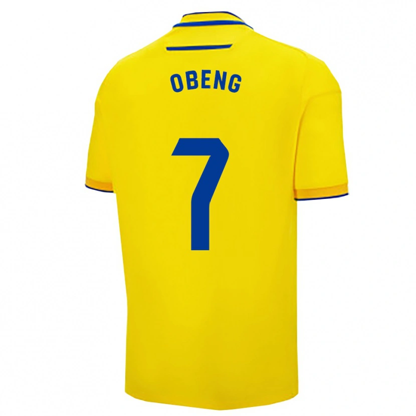 Danxen Dětské Isaac Obeng #7 Žlutá Tmavě Modrá Domů Hráčské Dresy 2025/26 Dres