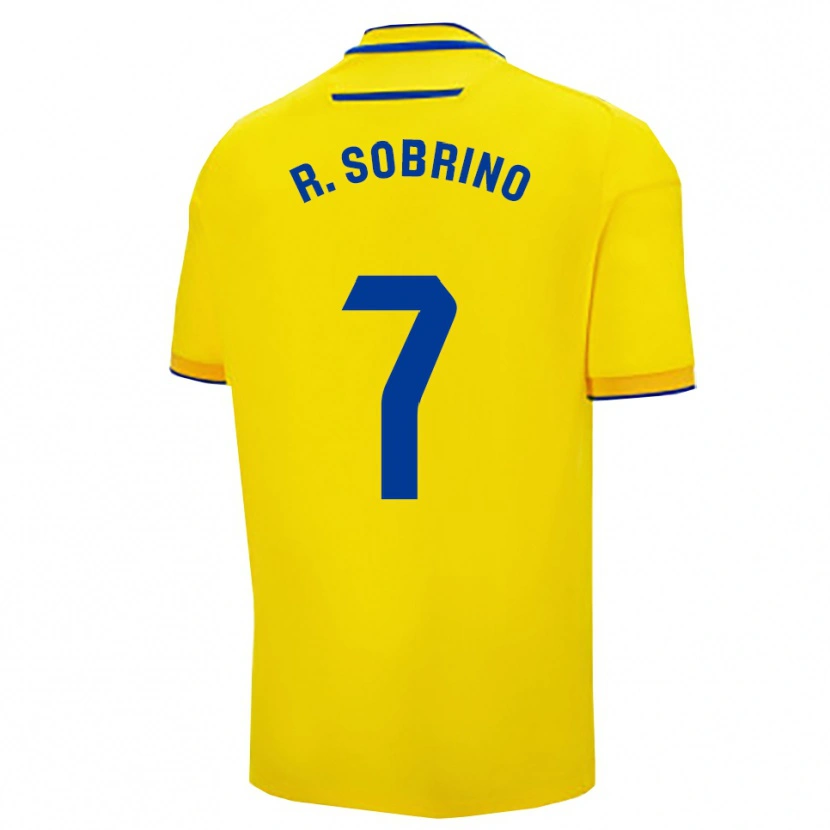 Danxen Dětské Rubén Sobrino #7 Žlutá Tmavě Modrá Domů Hráčské Dresy 2025/26 Dres